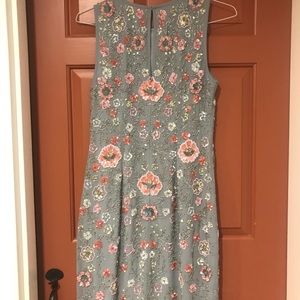 Beautiful beaded knee length BHLDN dress